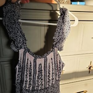 Jessica Simpson Black and Pale Pink Floral Dress